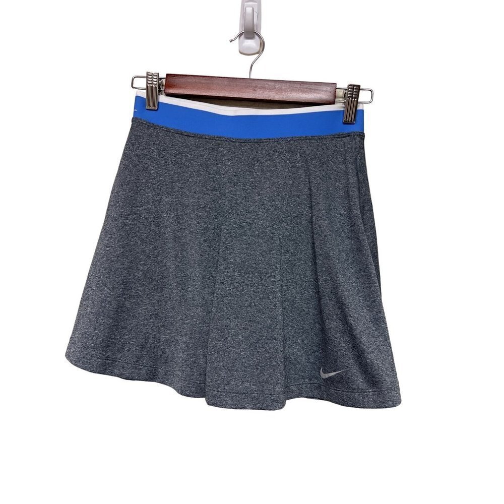 Nike Dri-Fit Grey Blue Tennis Skort Pull On Women's Size Small